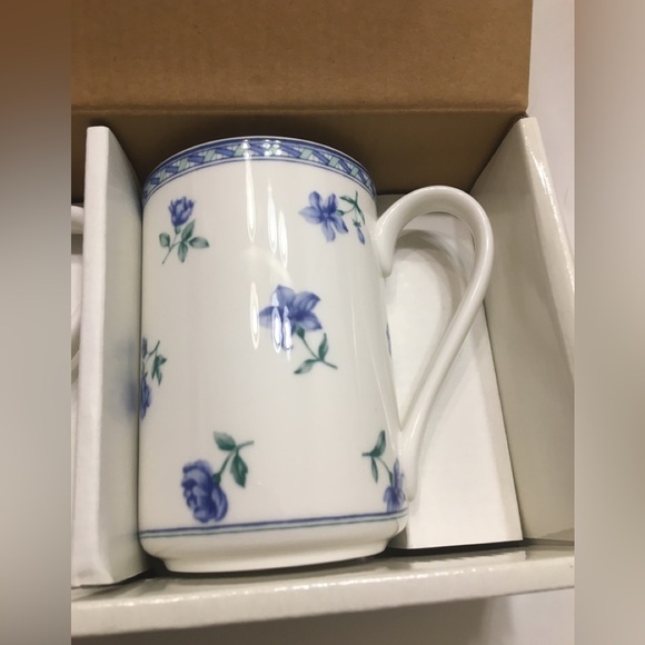 NWT Mikasa blue medley cappuccino mug set of 2 - Picture 5 of 12